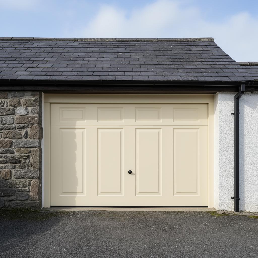 roller door job near Comber — Anthracite roller door fitted to a modern build